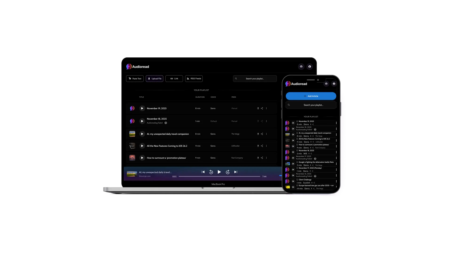 Audioread interface